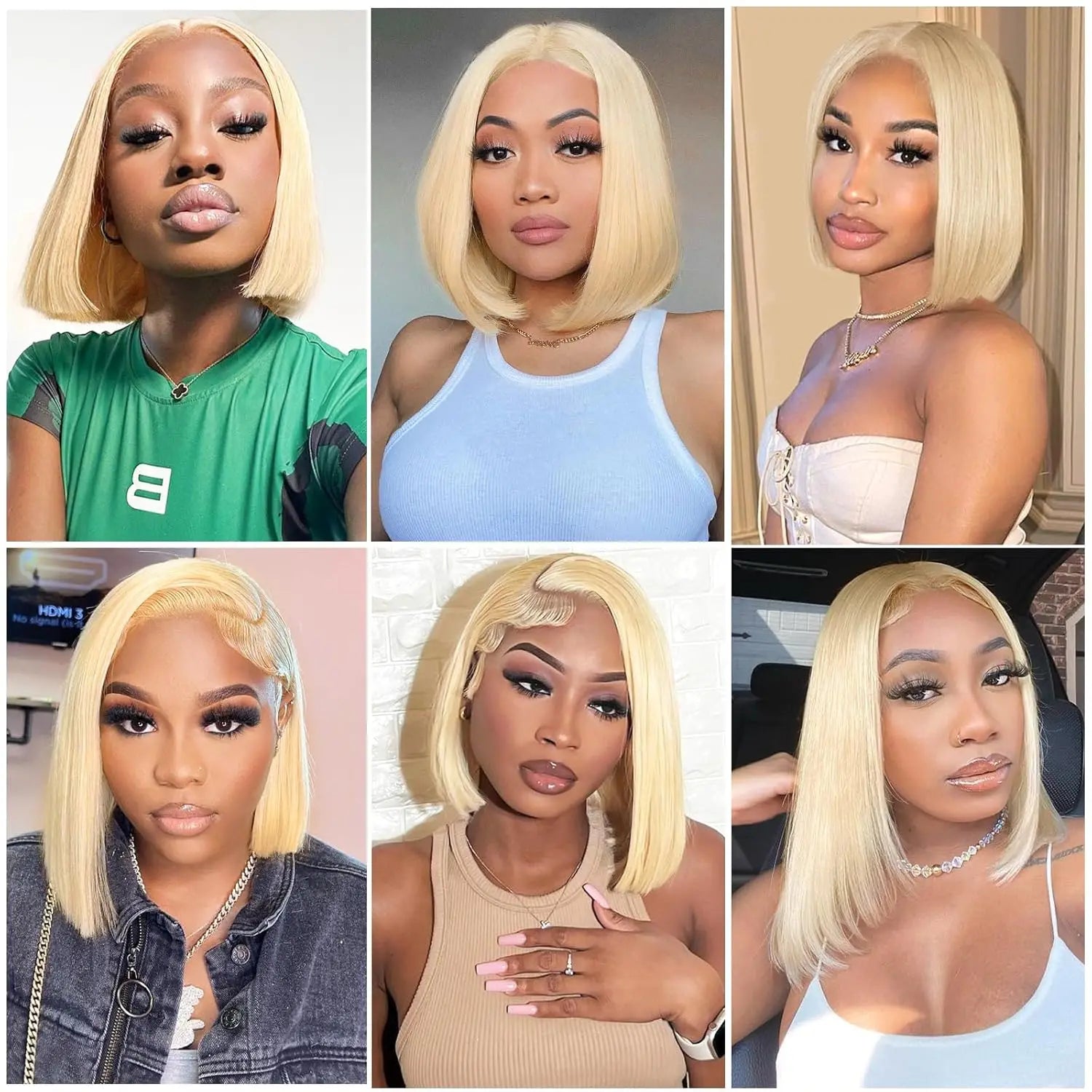 Short Straight Bob Wig Human Hair Wigs Blonde 613 Colored Lace Front Human Hair Wigs 13x4 13x6 Lace Frontal Human Hair Wig