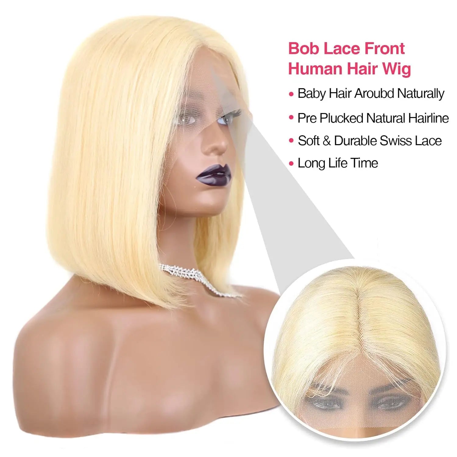 Short Straight Bob Wig Human Hair Wigs Blonde 613 Colored Lace Front Human Hair Wigs 13x4 13x6 Lace Frontal Human Hair Wig