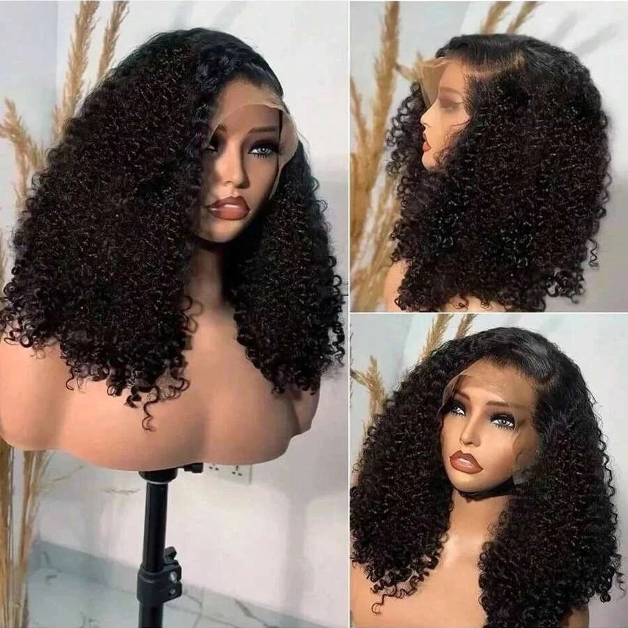 10-16 inch Loose Deep Wave Bob Wigs Human Hair 13x4 Preplucked Lace