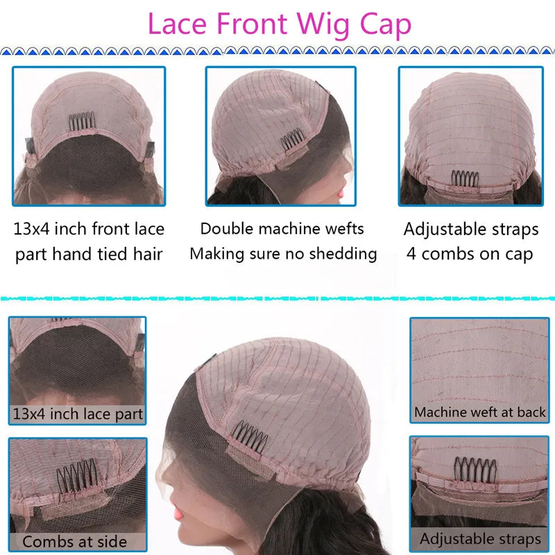 Silver Blonde Short Bob Wig Human Hair 13x4 Lace Front Wigs Human Hair Pre Plucked Transparent Lace 180 Density Lace Frontal Wig