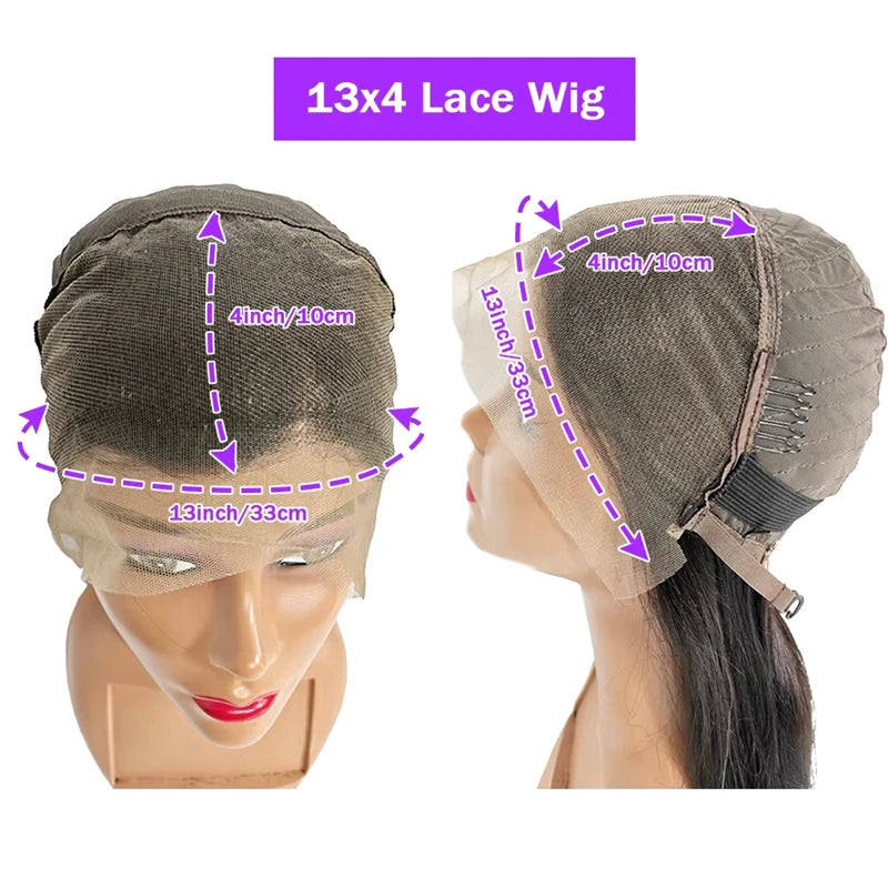 Straight Short Bob 13x4 Front Lace Wigs Burgundy 99J Brazilian Virgin Human Hair Glueless Colored Lace Wigs Preplucked for Women